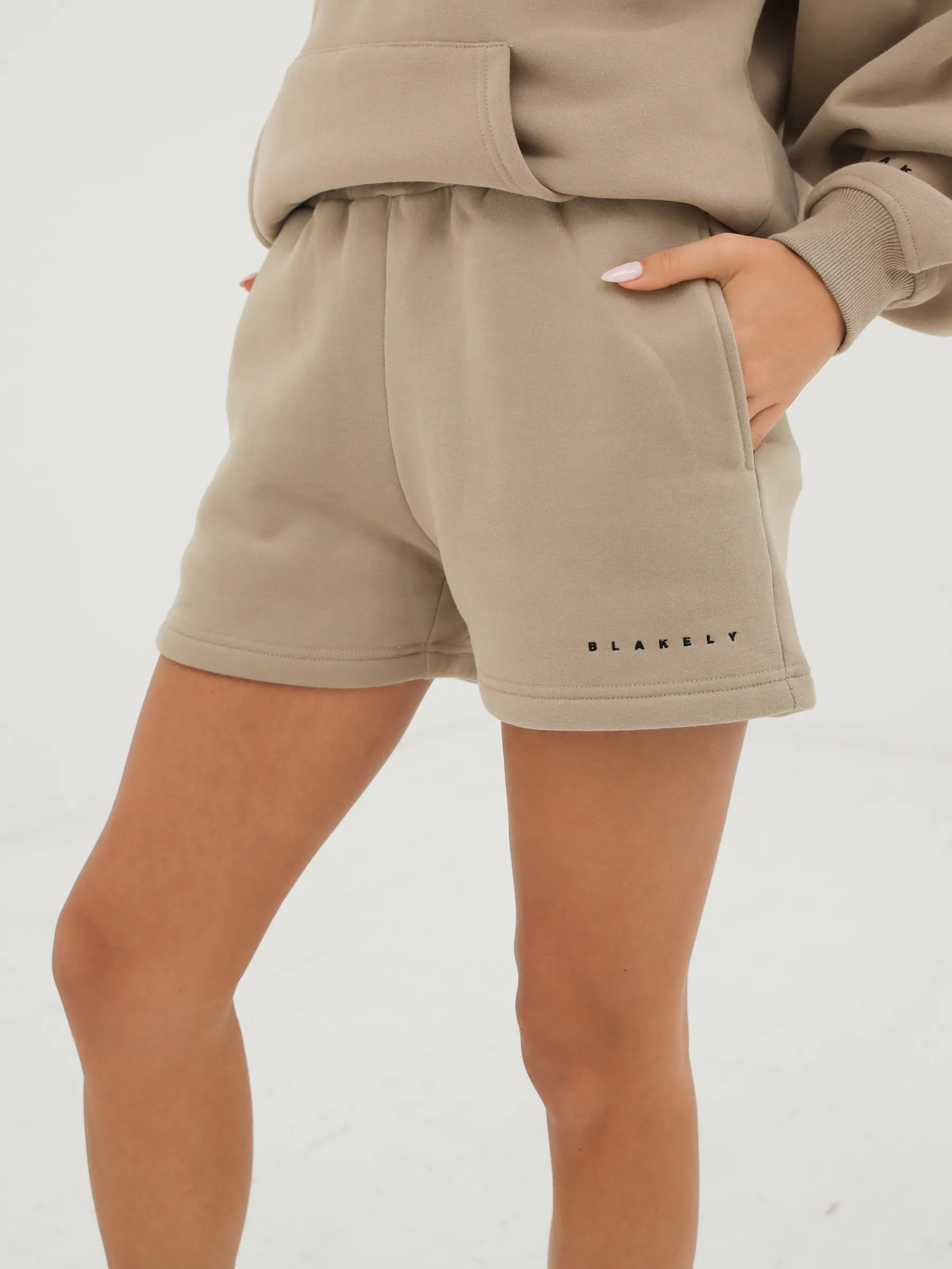 Isabel Jogger Shorts - Tan