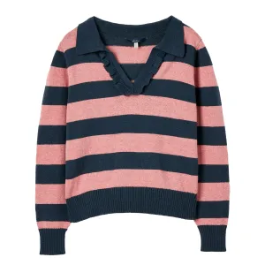 Joules Ladies Maddie Striped V Neck Jumper