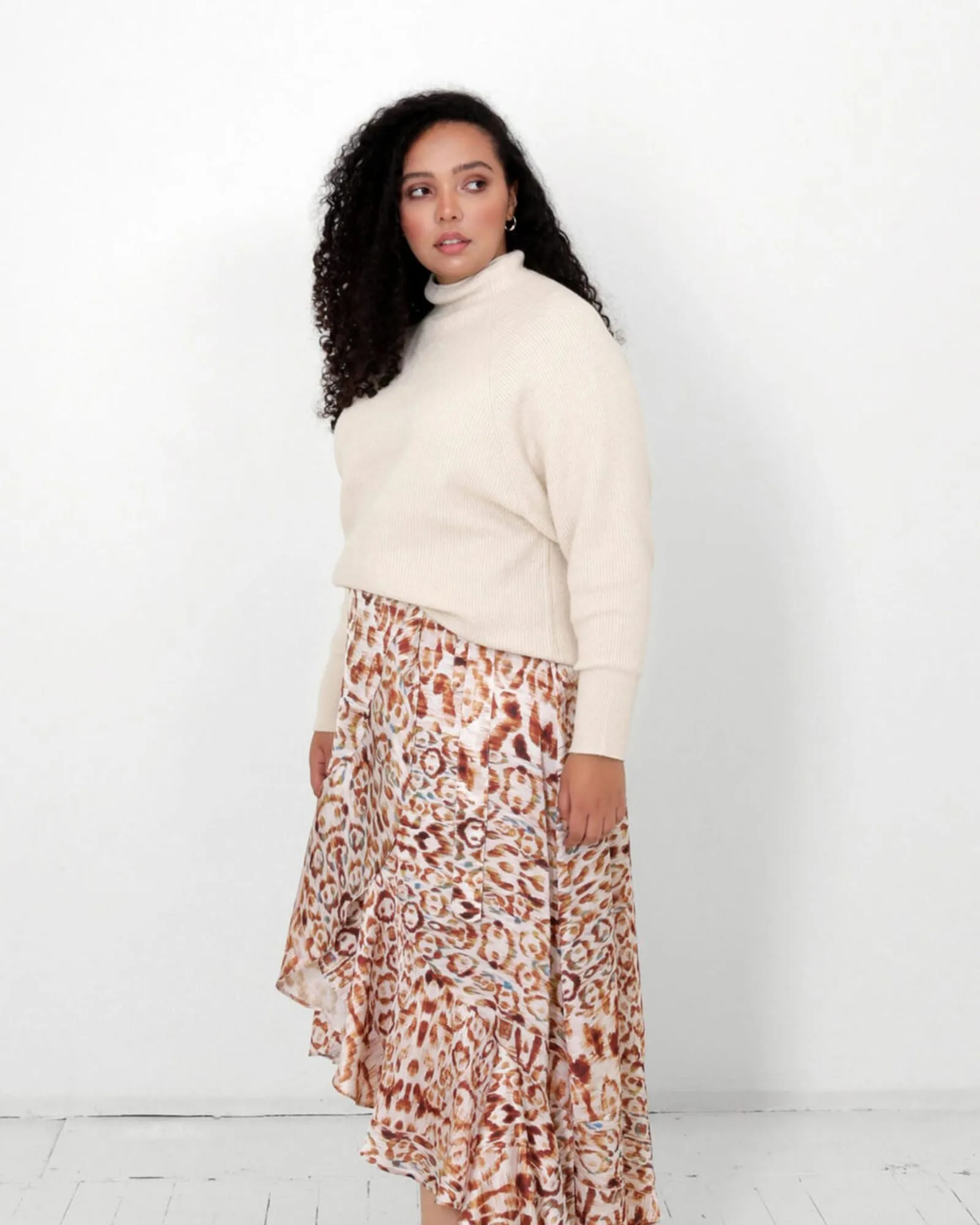 Juliette Wrap Skirt | Snow Leopard