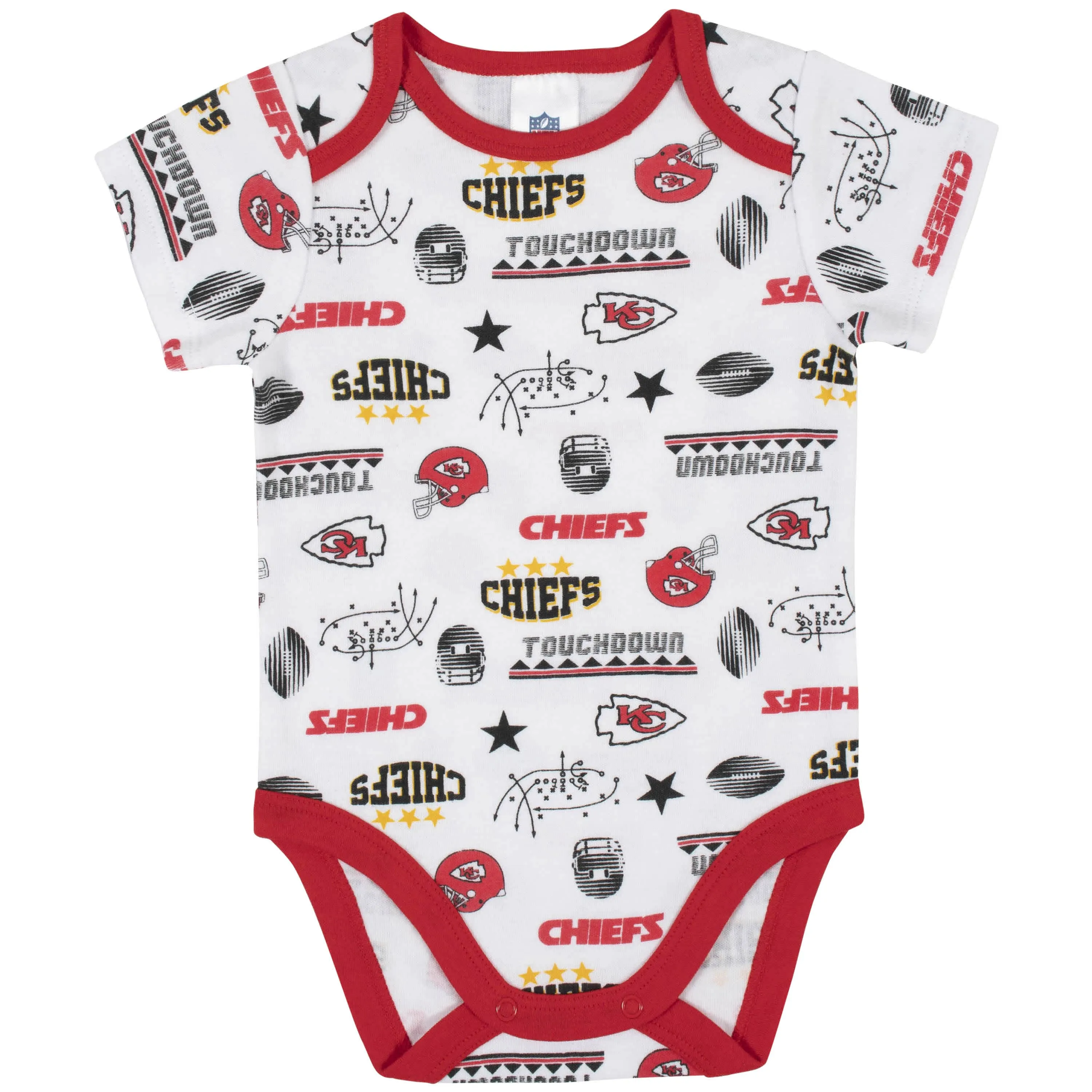 Kansas City Chiefs 3-Piece Baby Boys Bodysuit, Bib, and Cap Set