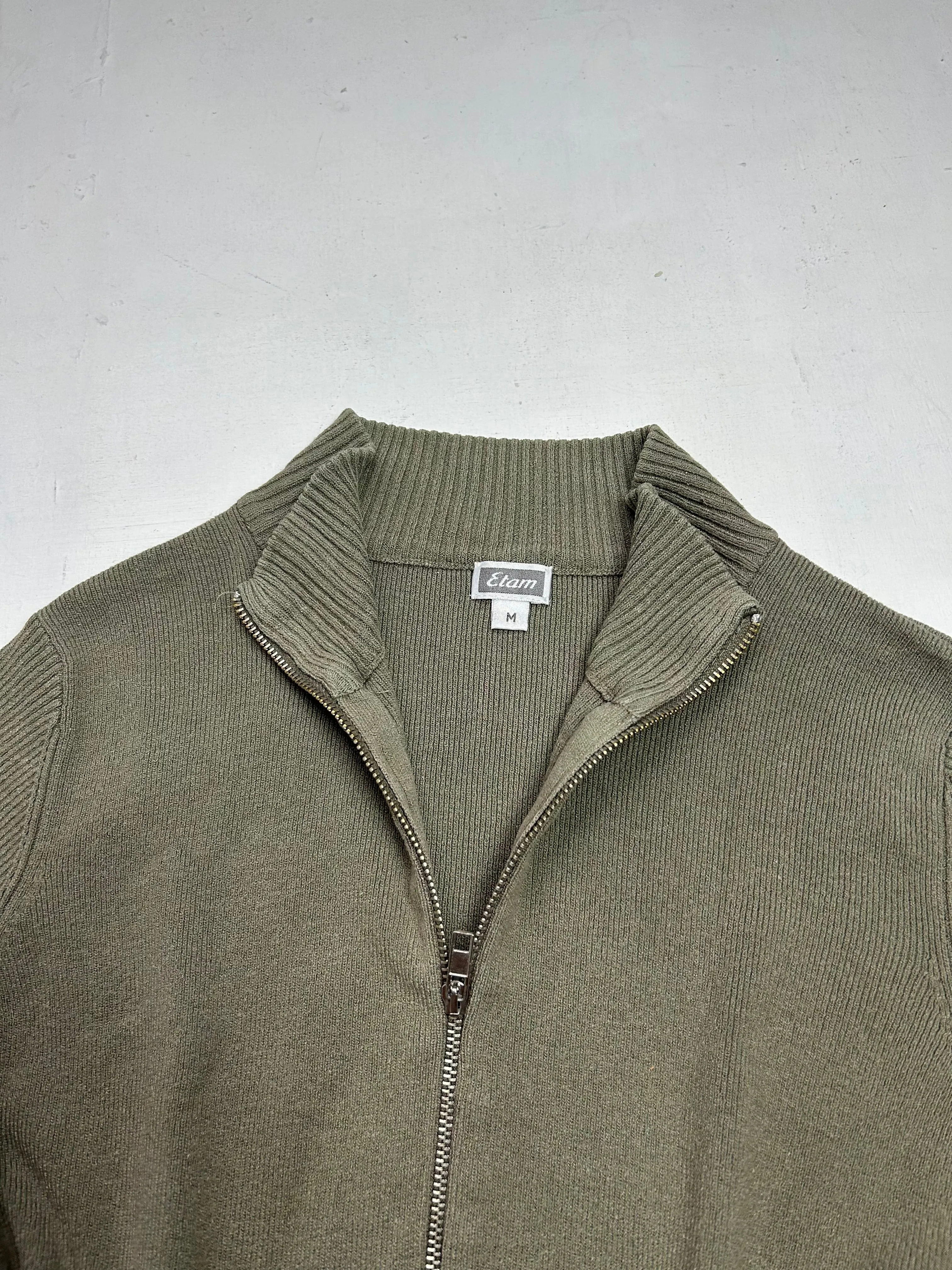 Khaki zip up  jumper (S/M)