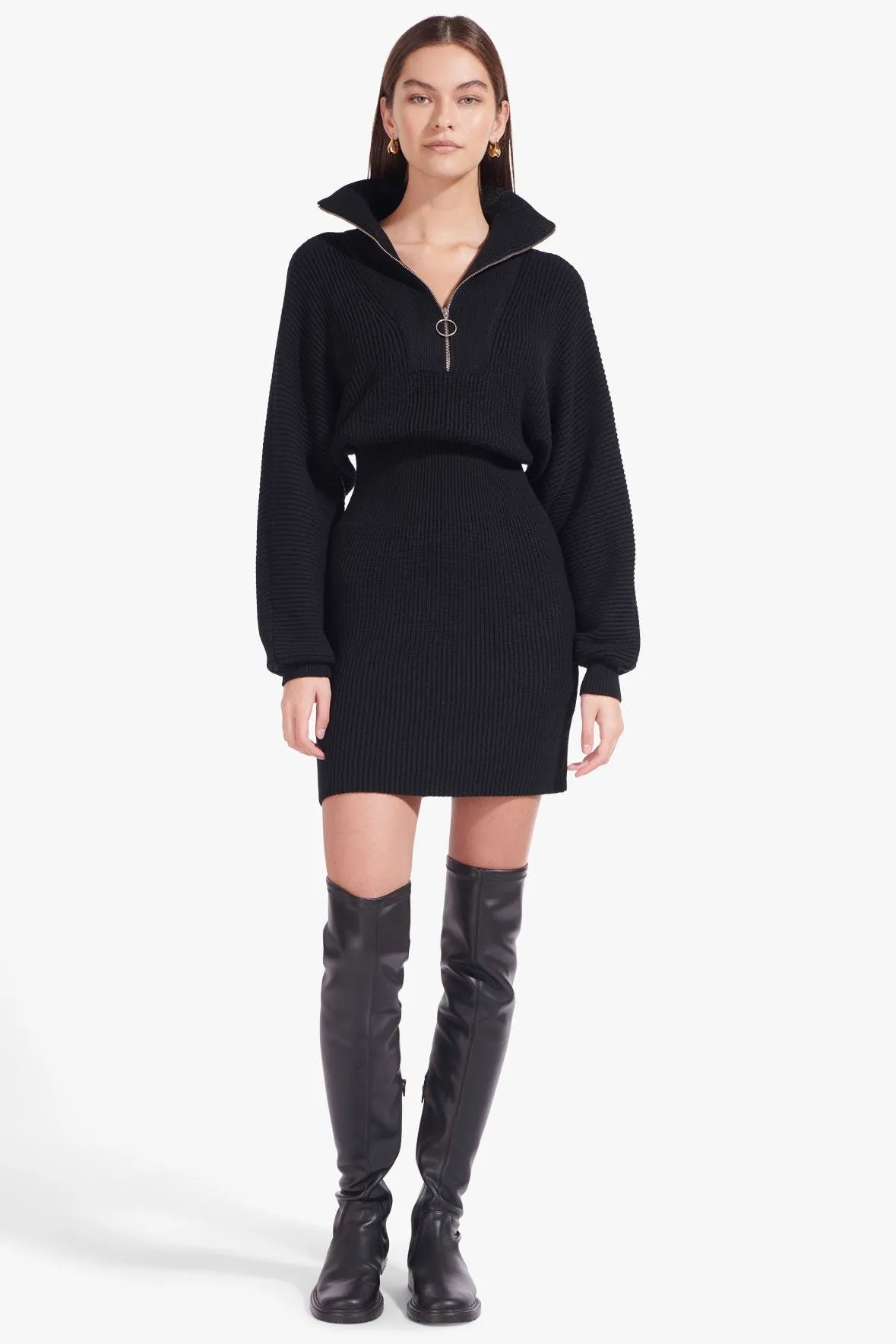 KIRBY SWEATER DRESS | BLACK