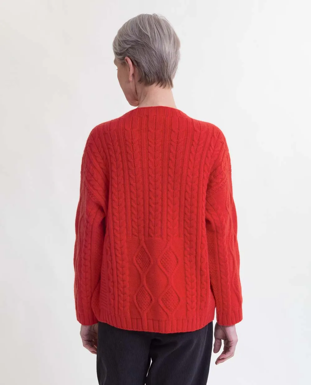 Kirstin Lambs Wool Jumper In Poppy