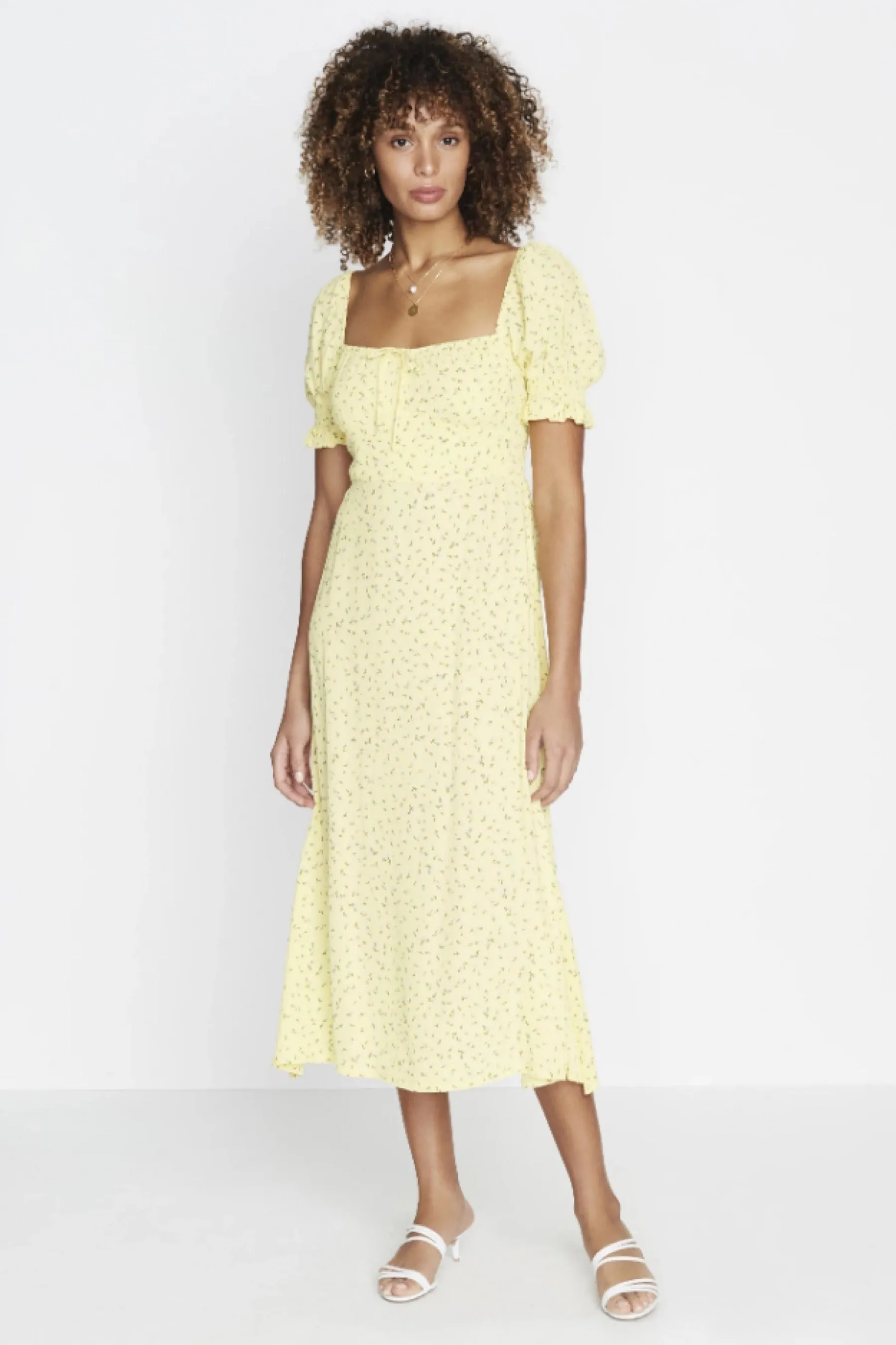 La Fica Floral Evelyn Midi Dress