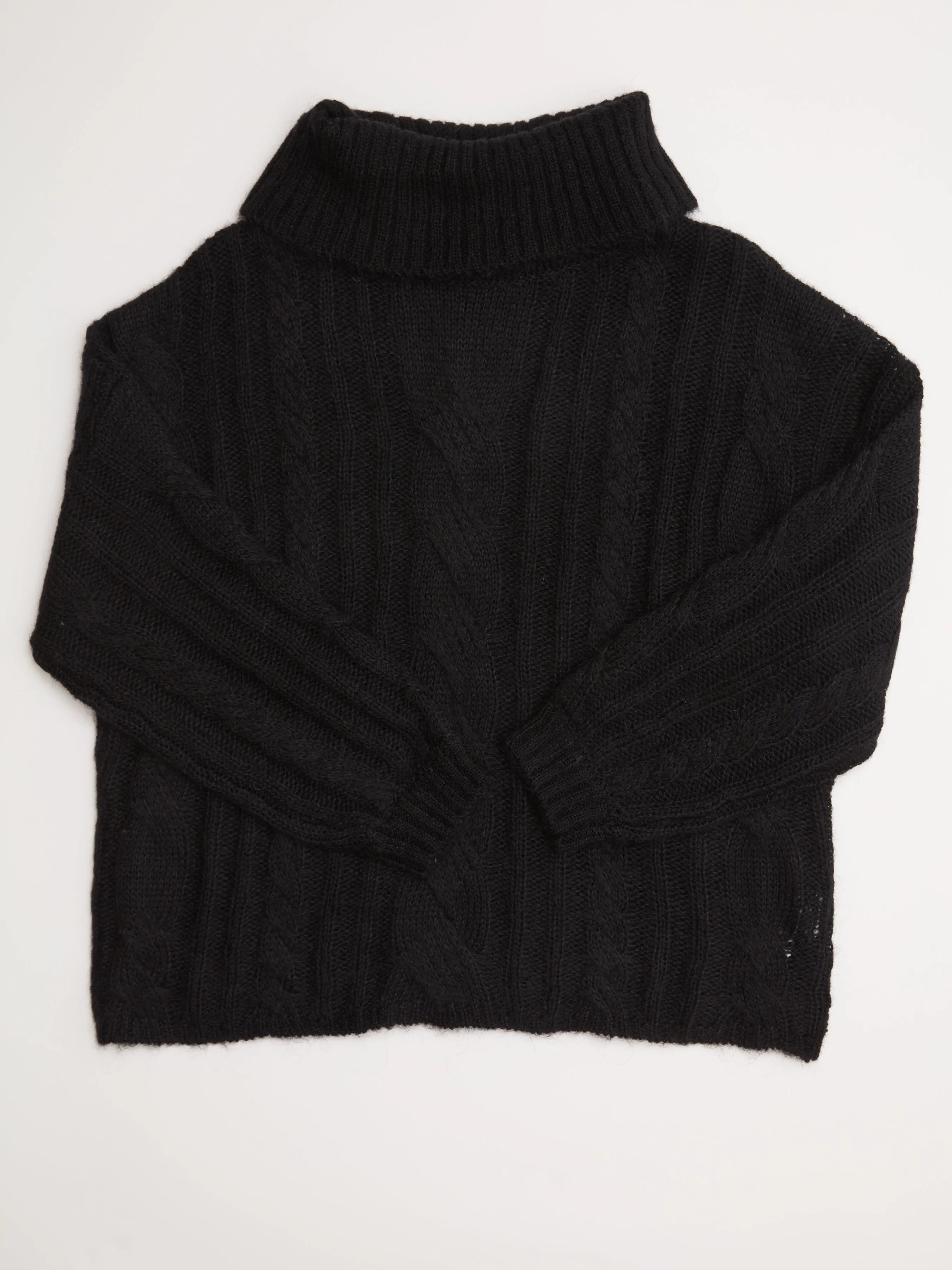 Lailia Roll Neck Cable Knit Jumper