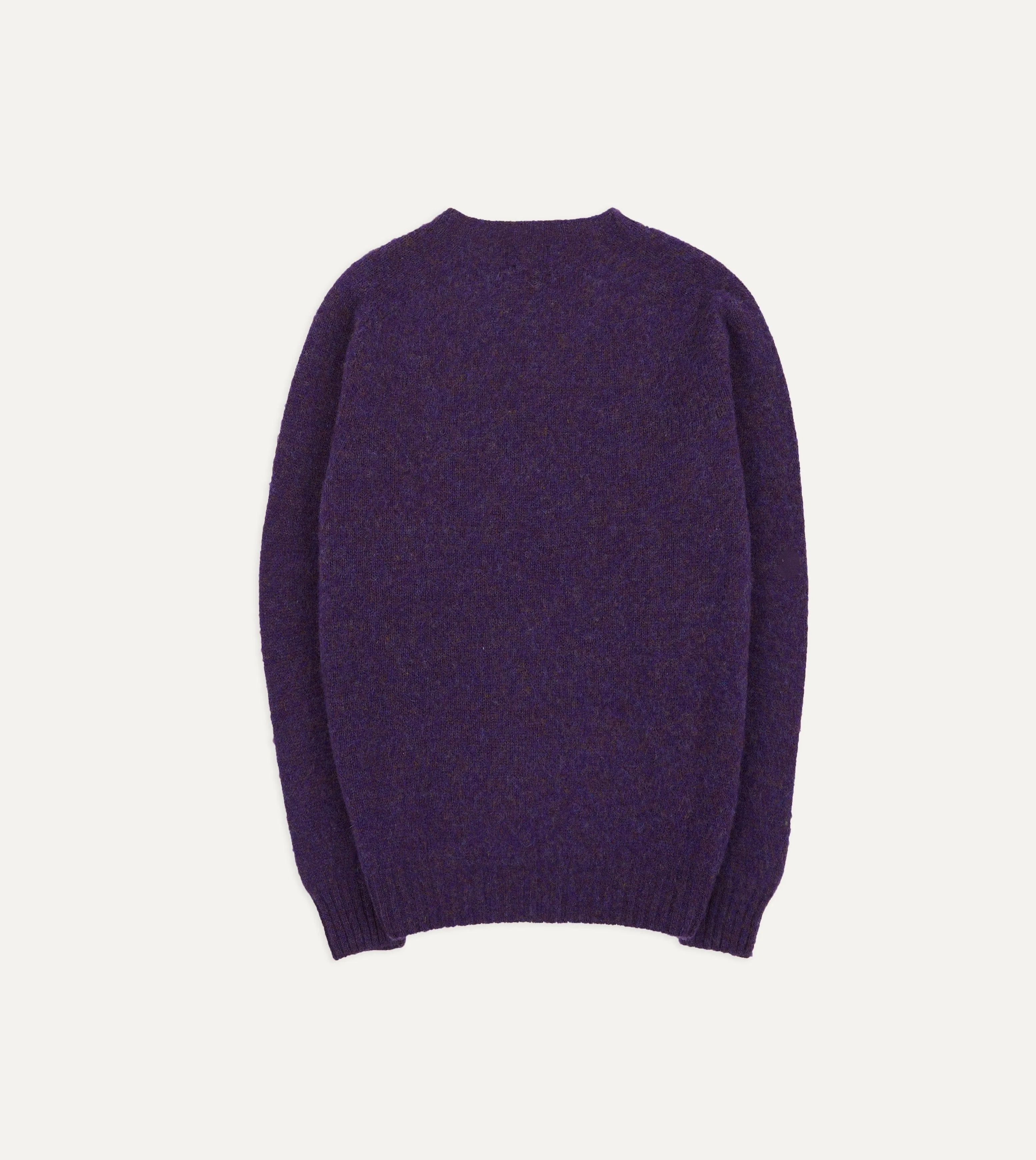 Lavender Brushed Shetland Crew Neck Jumper