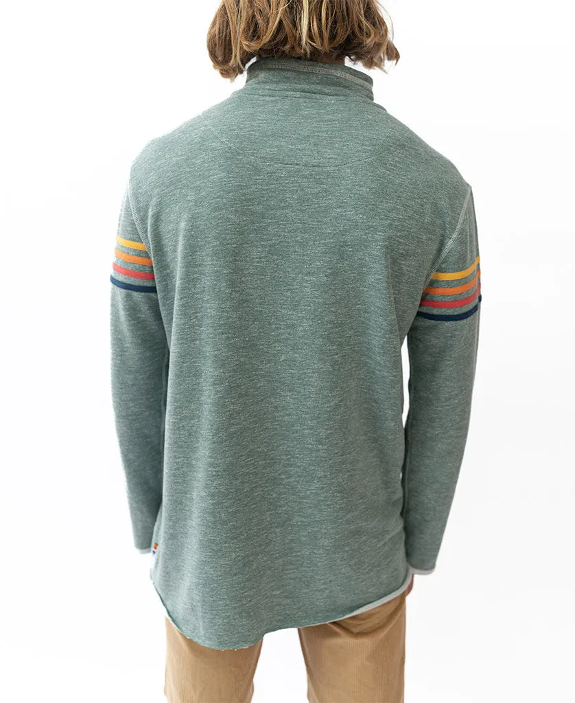 Long Island 1/4 Zip Rag Top | Surf Green Marle