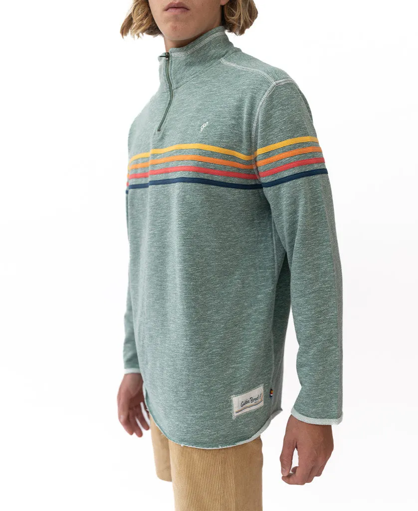 Long Island 1/4 Zip Rag Top | Surf Green Marle