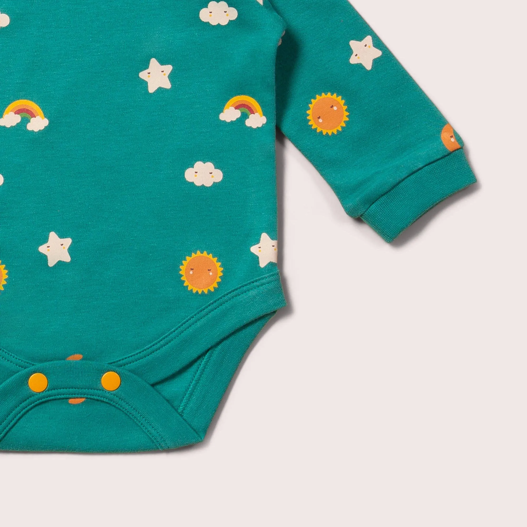 Long sleeved bodysuit set- turquoise skies