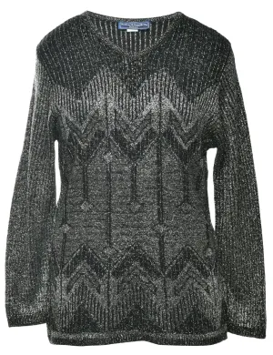 Lurex Thread Pattern Jumper - S