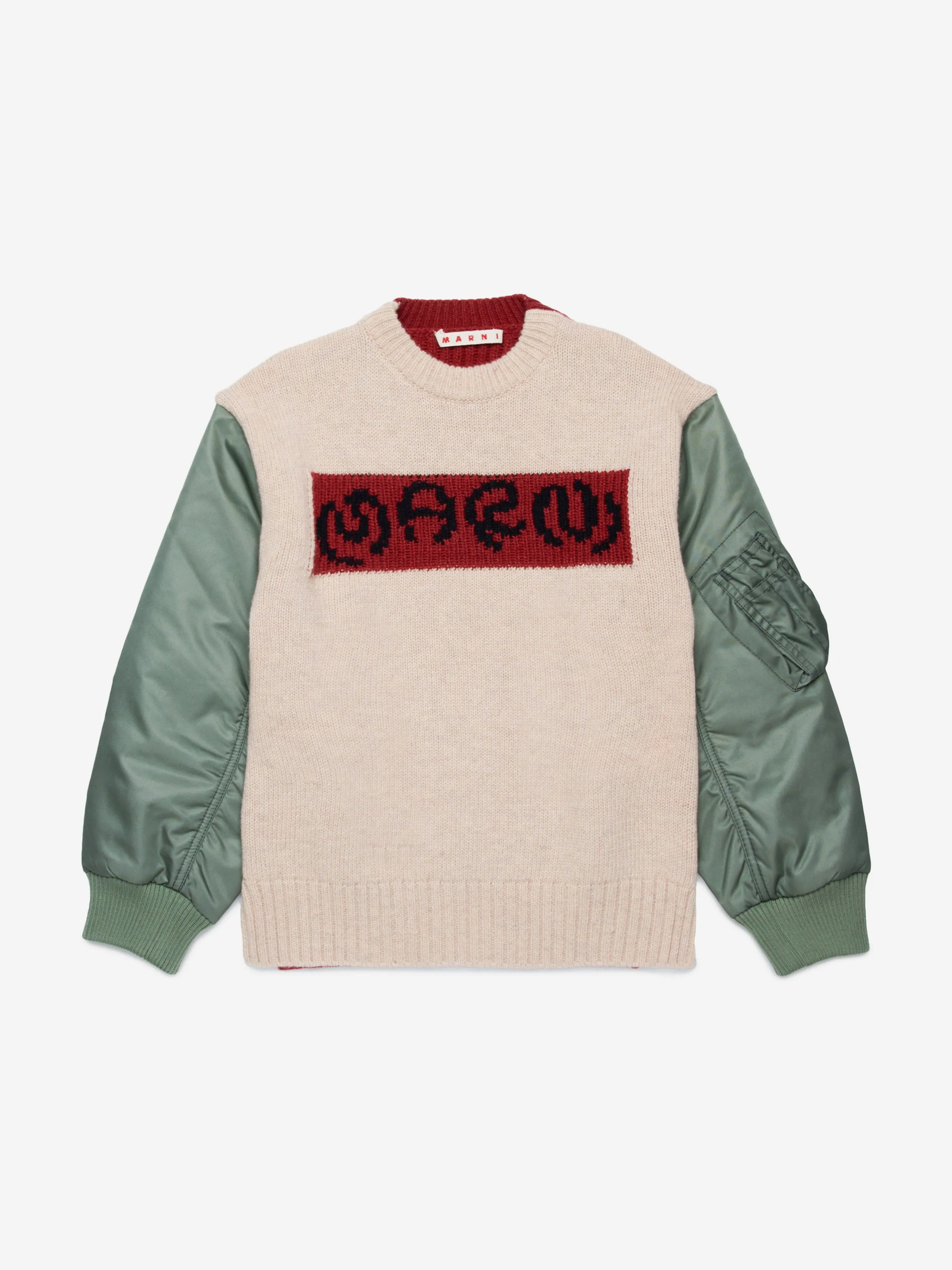 MARNI Kids Logo Jumper in Beige