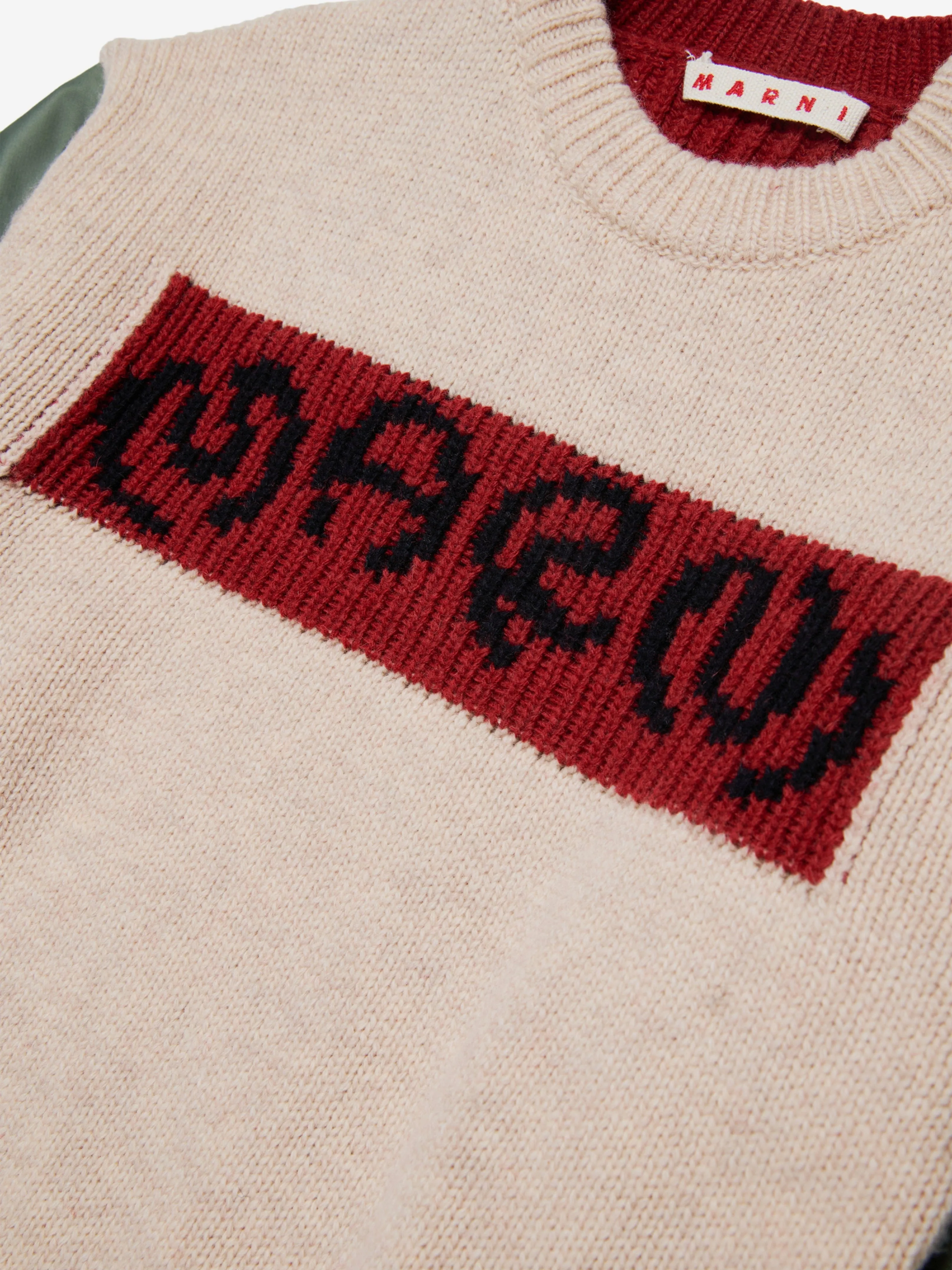 MARNI Kids Logo Jumper in Beige