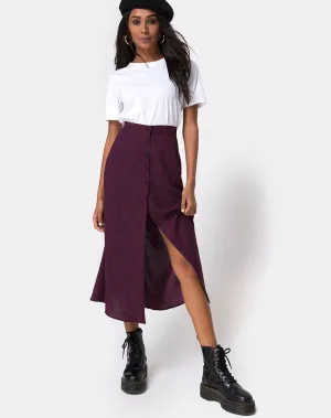 Marni Midi Skirt in Skater Polka Wine