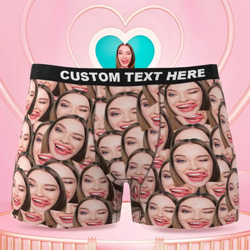 Men's Custom Face Gift-Mash Boxer Shorts Gifts For Him XS/S/M/L/XL/XXL/XXXL Size&Multiple Colour Available