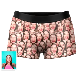 Men's Custom Face Gift-Mash Boxer Shorts Gifts For Him XS/S/M/L/XL/XXL/XXXL Size&Multiple Colour Available