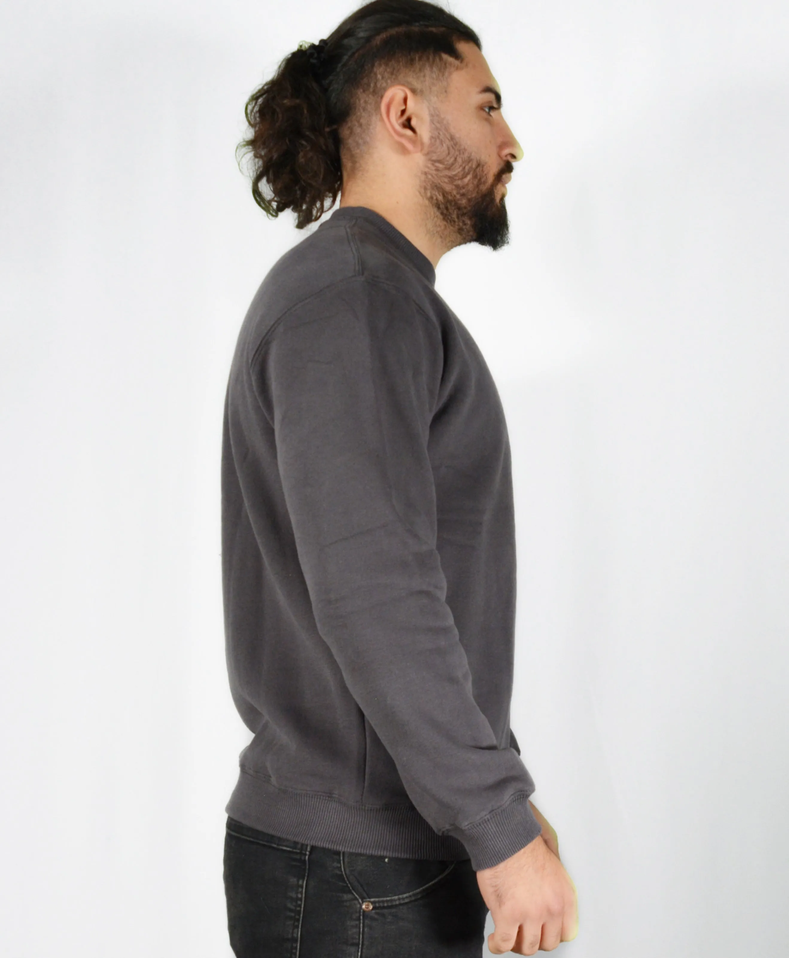 Mens O.G. Symbol Dark Grey Sweat Jumper Top