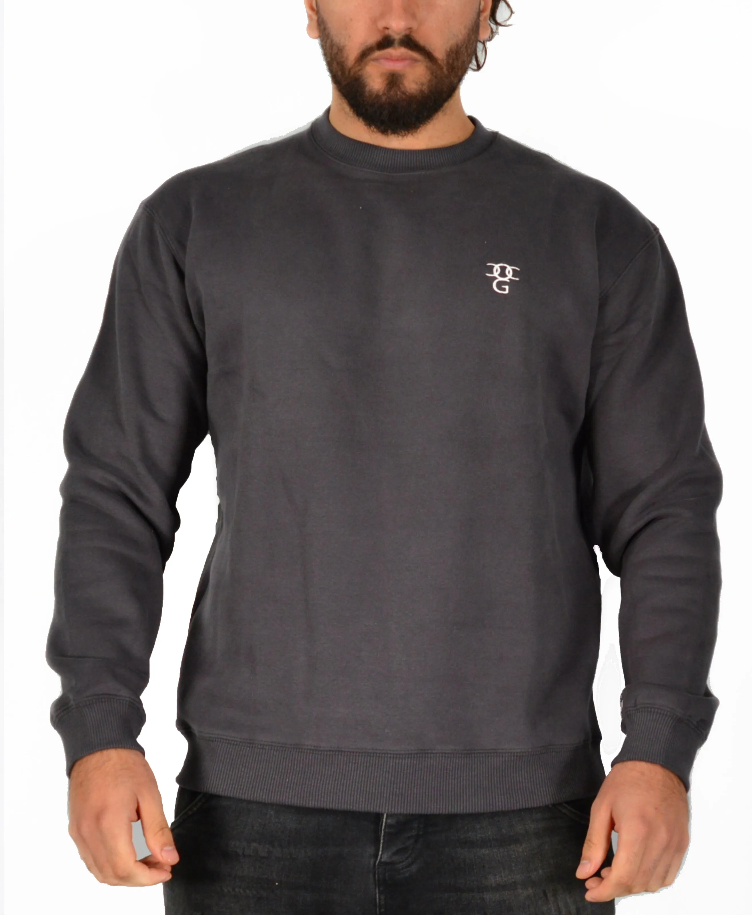 Mens O.G. Symbol Dark Grey Sweat Jumper Top