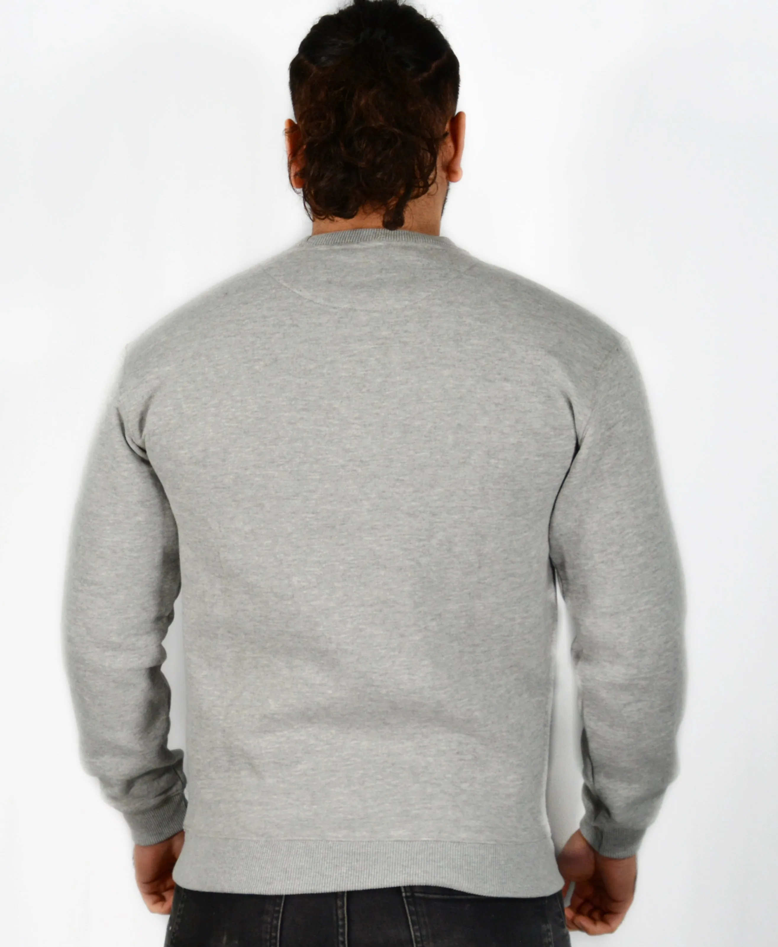 Mens O.G. Symbol Light Grey Sweat Jumper Top