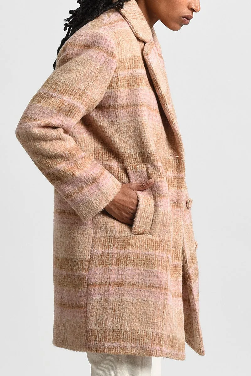 Mid-Length Plaid Overcoat