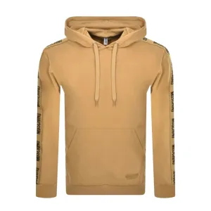 Moschino Underwear Logo Tape Beige Hoodie