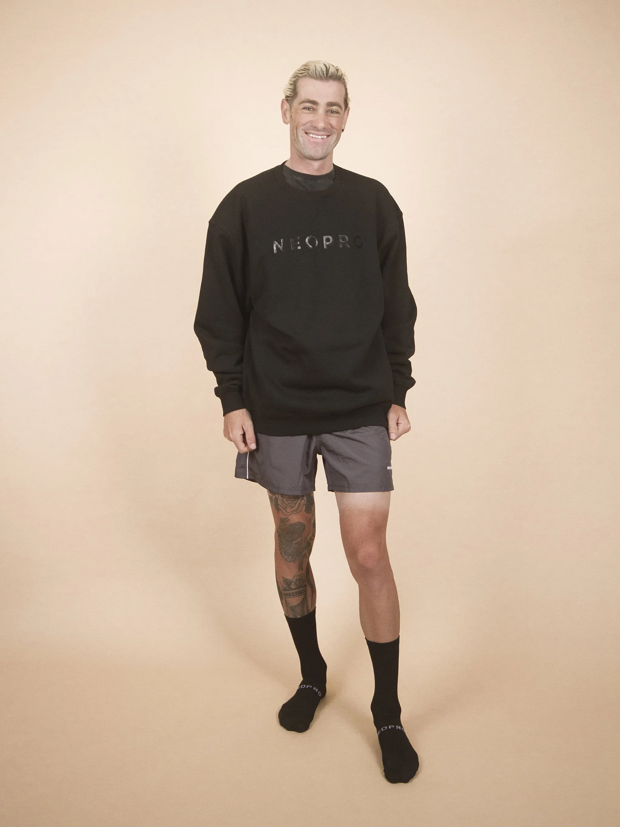 NeoPro Black Crew Neck Sweater