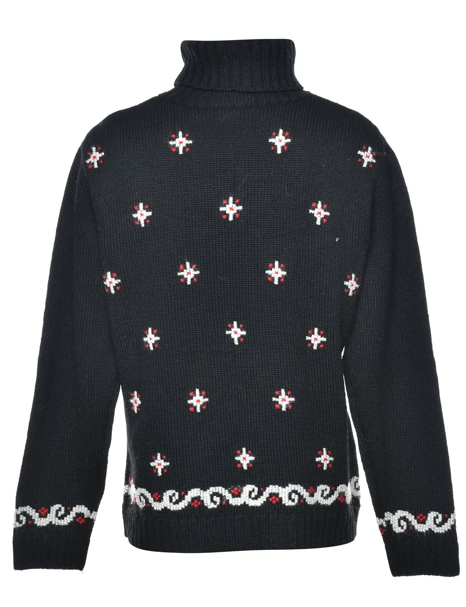 Nordic Polo Neck Jumper - M