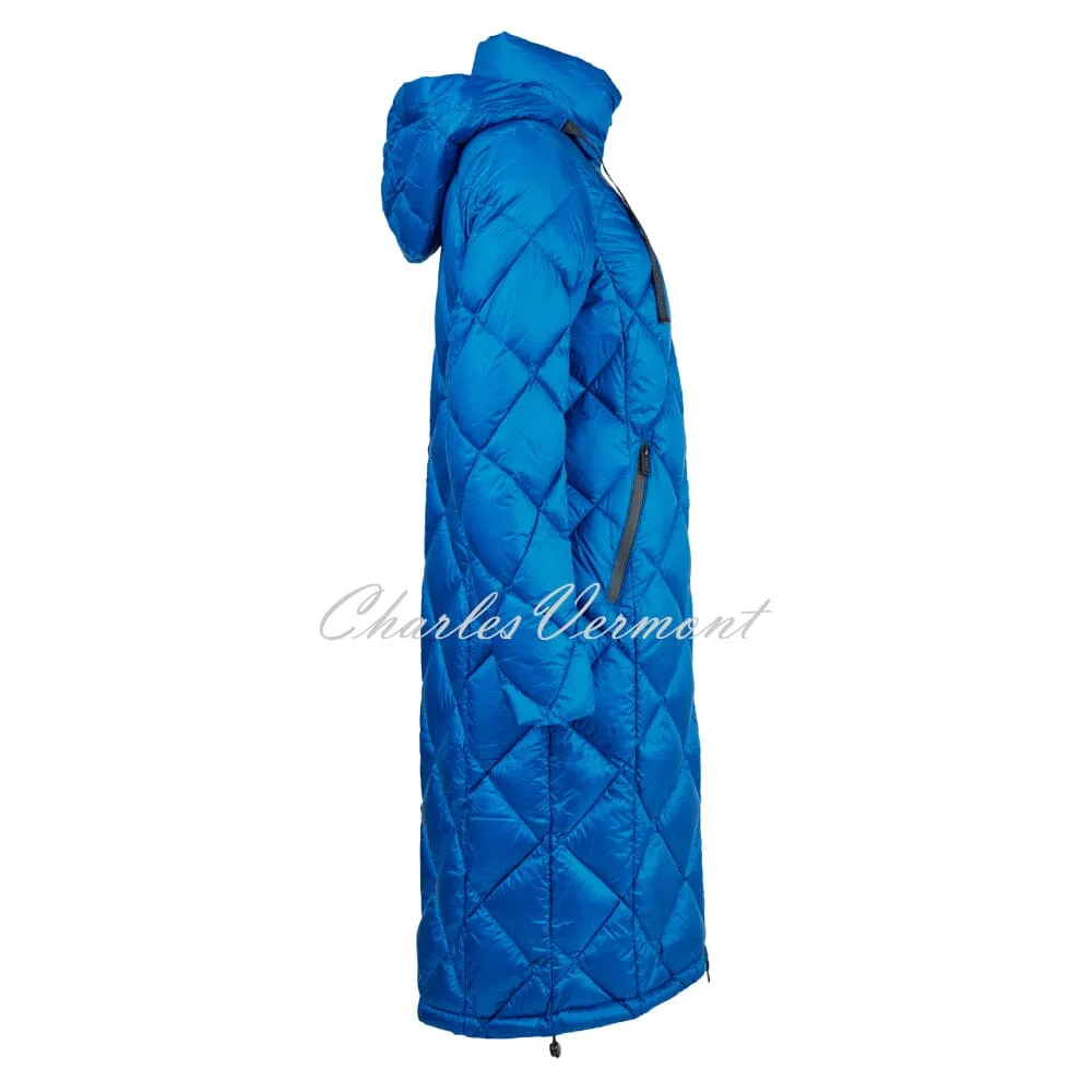 Normann Quilted Longline Coat - Style 8623-400-67 (Royal Blue)