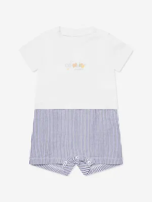 Off-White Baby Boys Funny Mix Romper in White