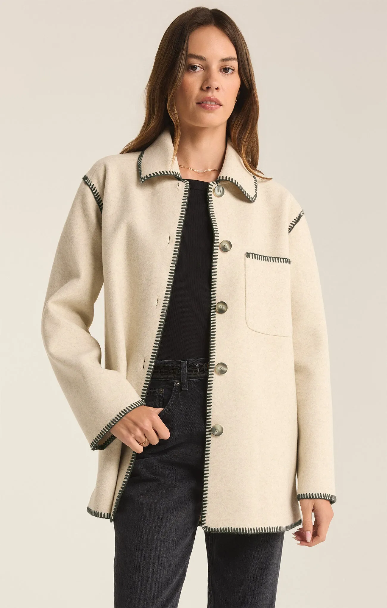 OLIVIA WHIPSTITCH JACKET