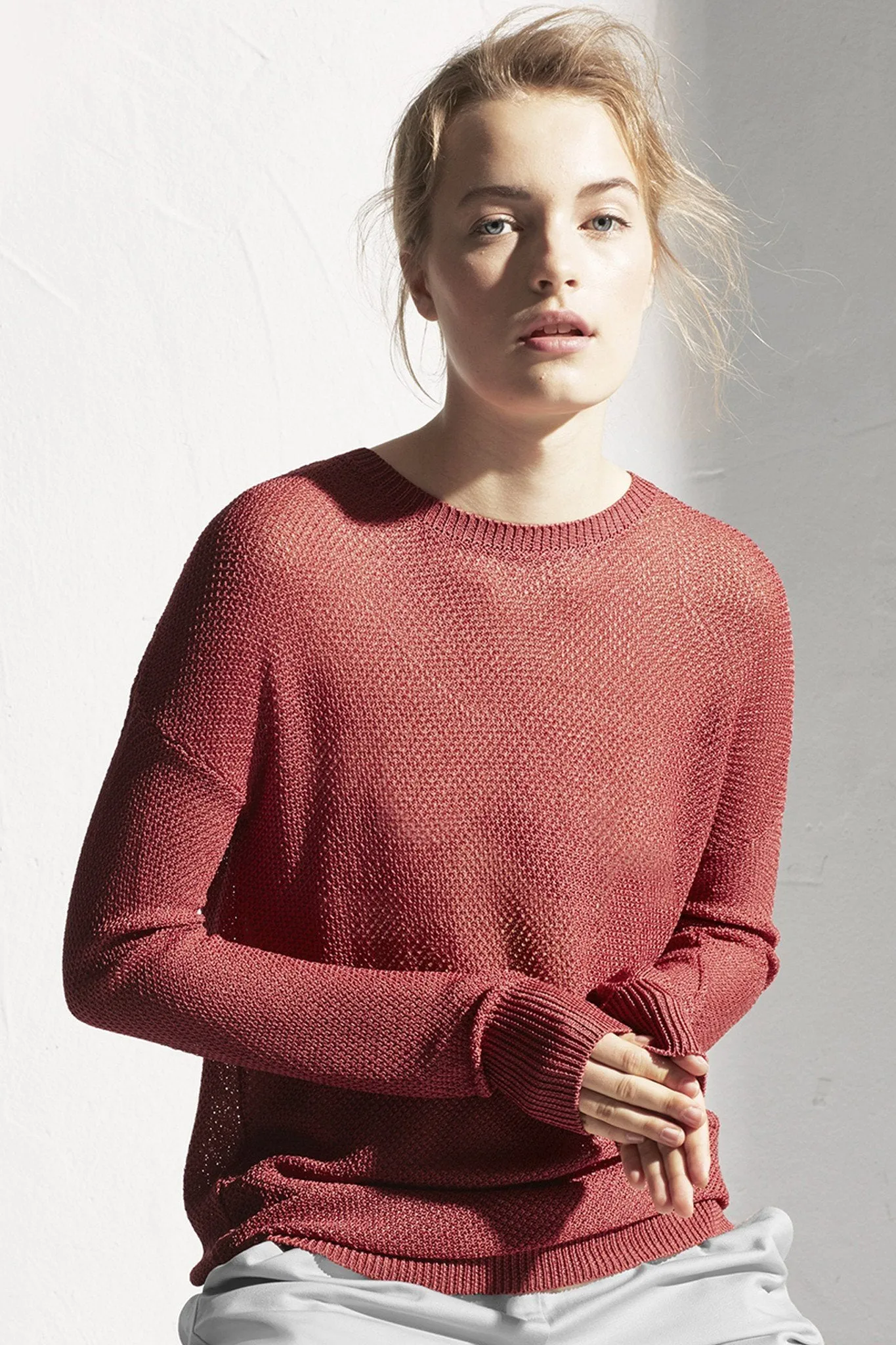 Paige Sweater: Open Mesh Weave Sweater