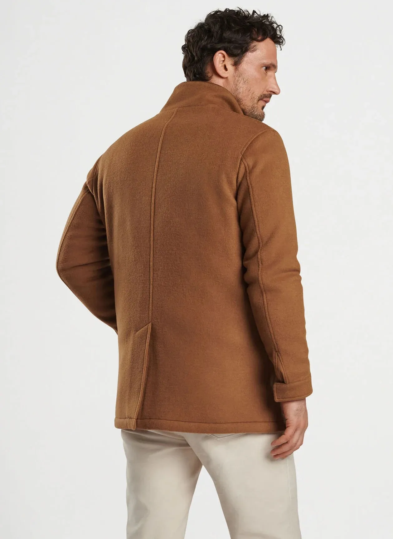 Peter Millar Crown Flex Fleece City Coat In Hazelwood