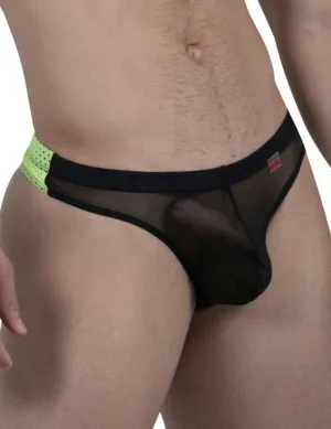 Pikante Infinite Duotone Mesh Thong Underwear Black 8061 Size S