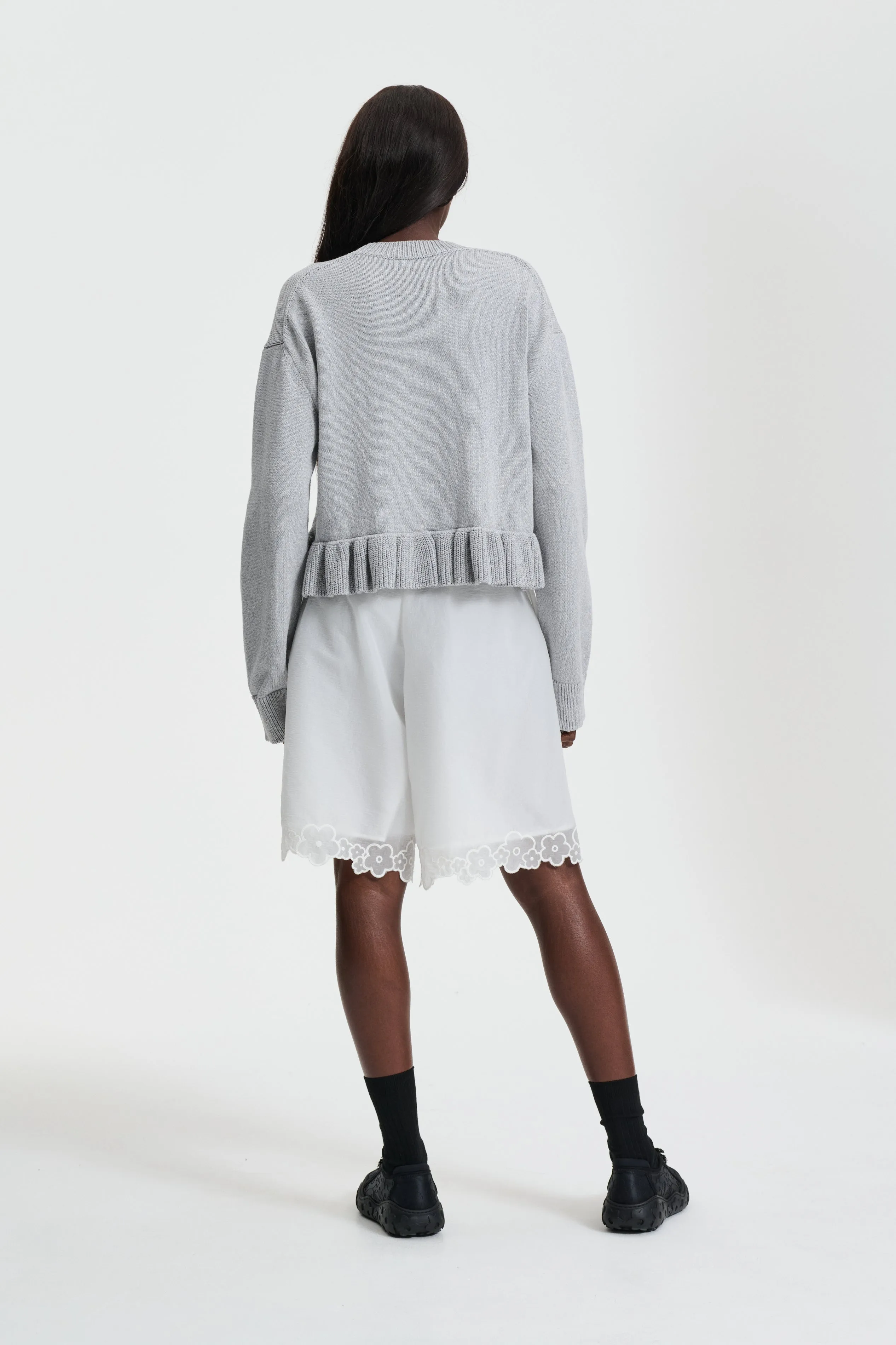 PILLE | PULLOVER COTTON SILK KNIT GREY