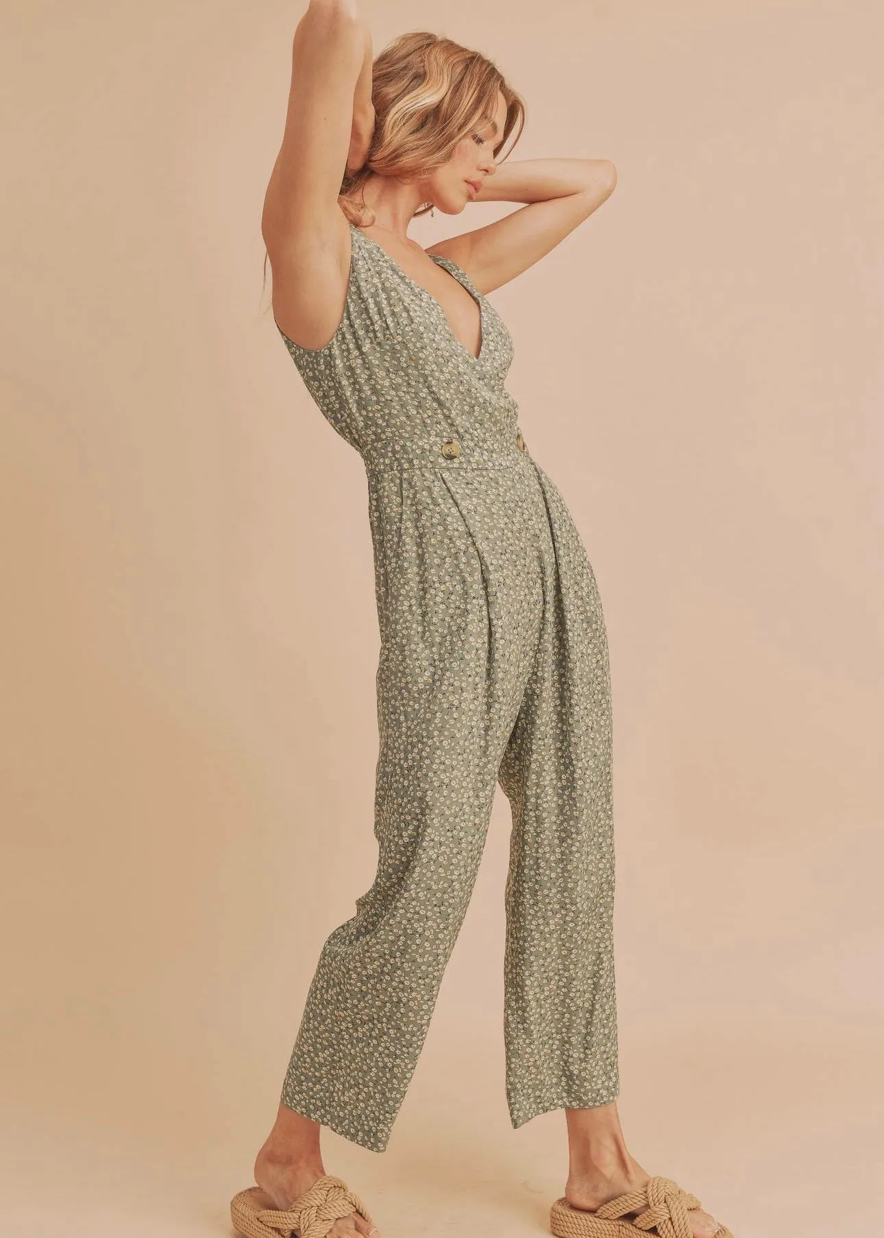 Piper Floral Button Jumpsuit