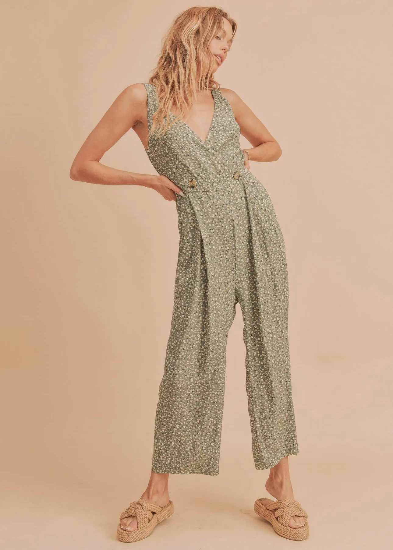 Piper Floral Button Jumpsuit