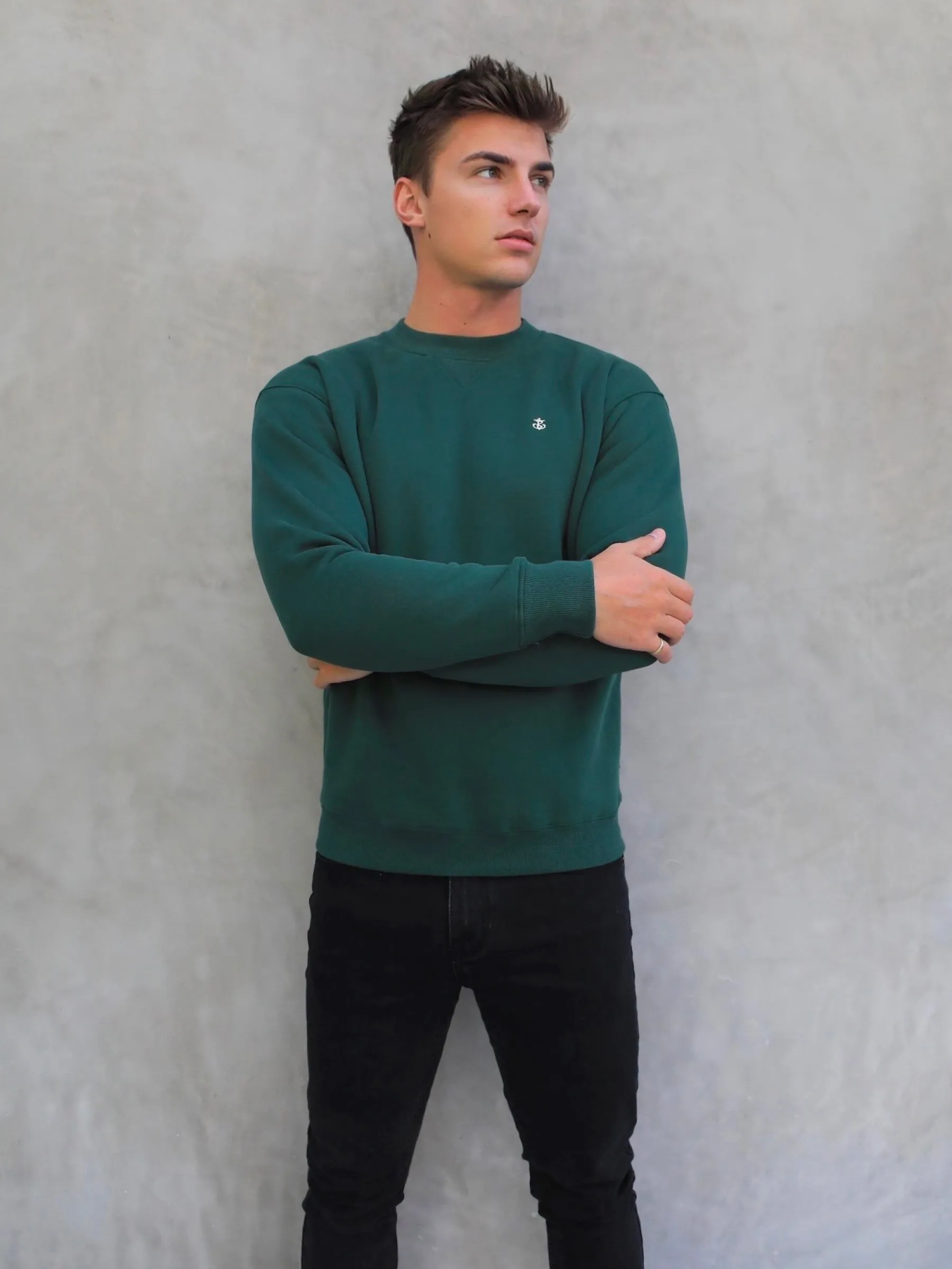 Preston Relaxed Jumper - Green