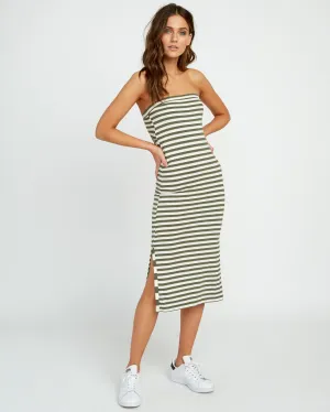 Raincheck Strapless Midi Dress - Army Fade