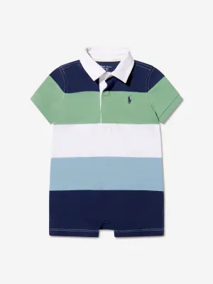 Ralph Lauren Baby Boys Striped Romper in Multicolour