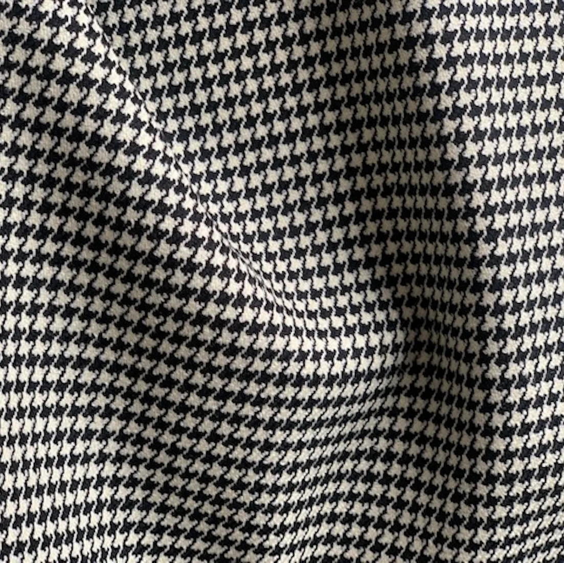 Ralph Lauren Mid-Weight Black & White Houndstooth Double-Faced Wool (Made in Italy)