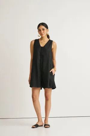 Reistor Romp and Play Romper in Black