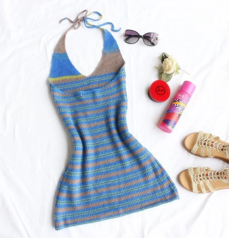 Ruched Knit Mini Dress