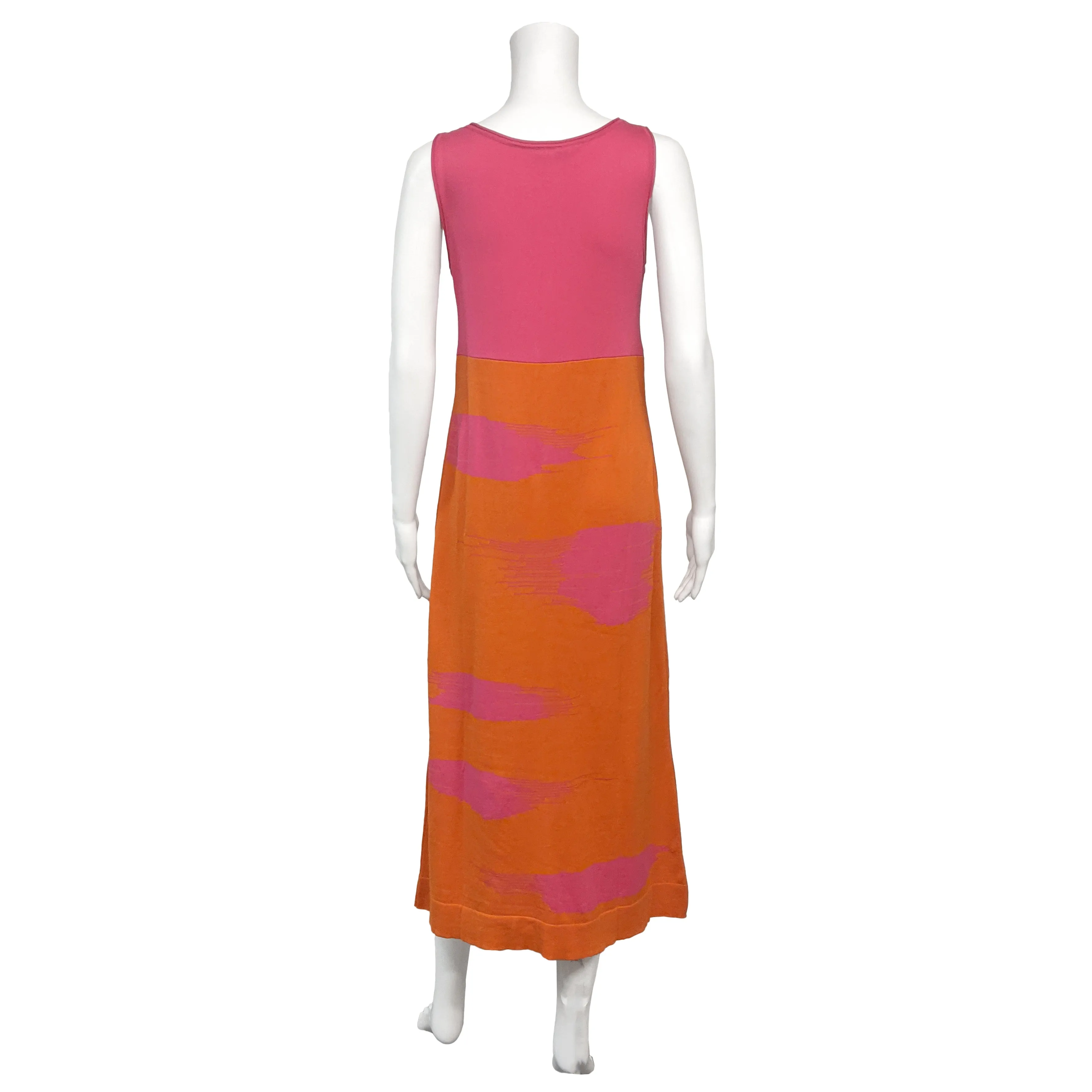 SALE! Midi Tank Dress in Amber & Fuchsia by Knit Knit