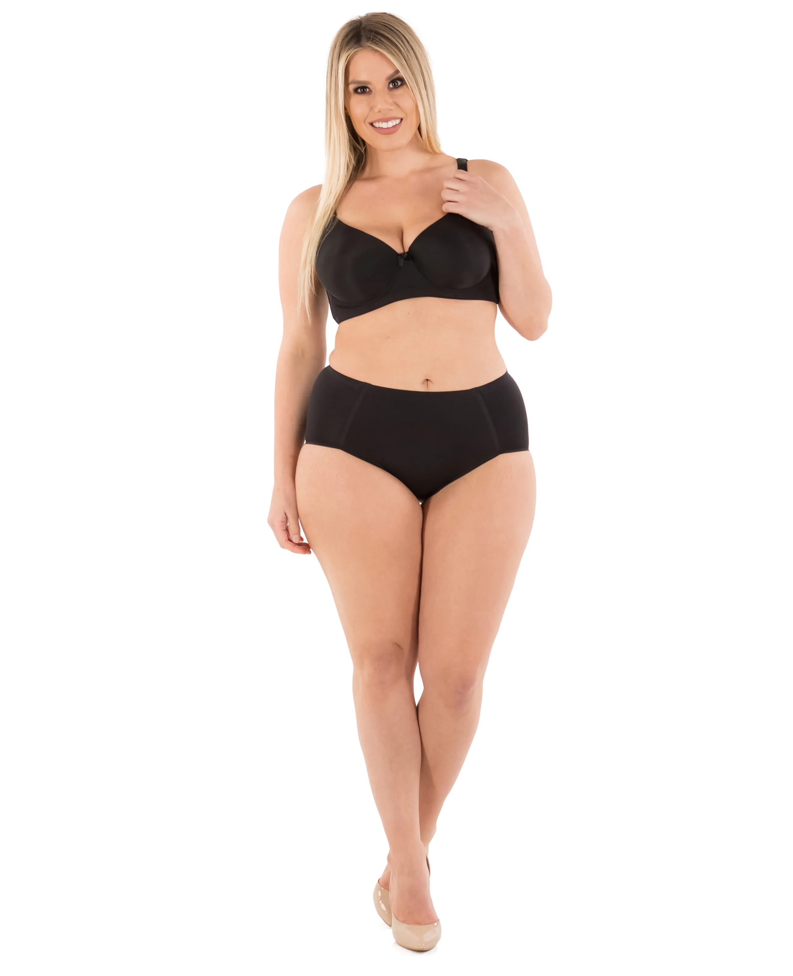 Seamless High Waisted Panties Small to Plus Size (4 Pack)