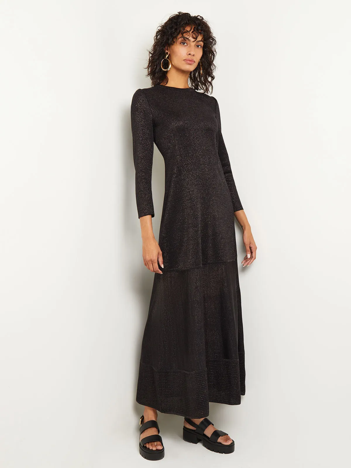 Shimmer Knit Maxi Dress