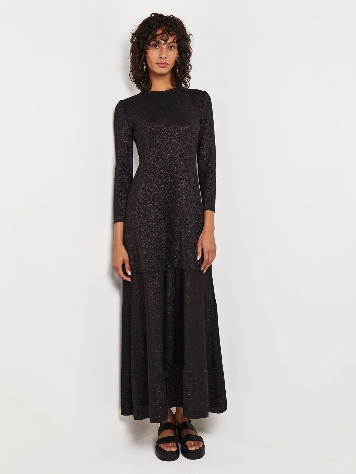 Shimmer Knit Maxi Dress