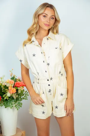 Star Print Romper