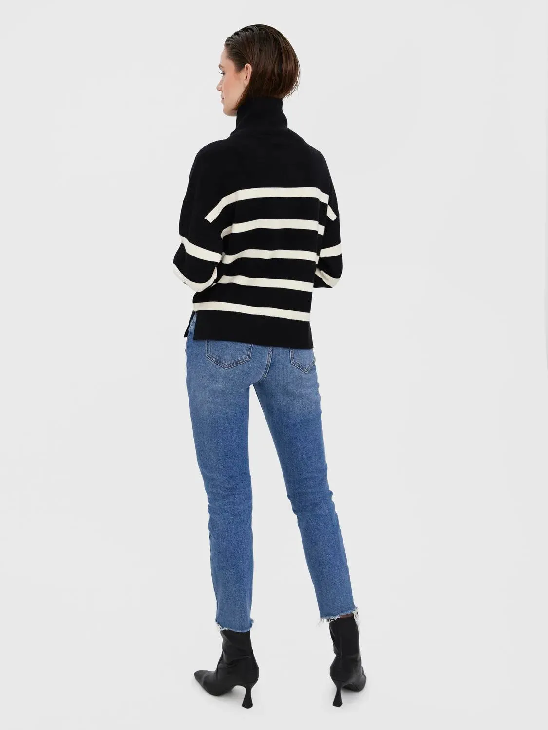 Stripe Zip Up Pullover