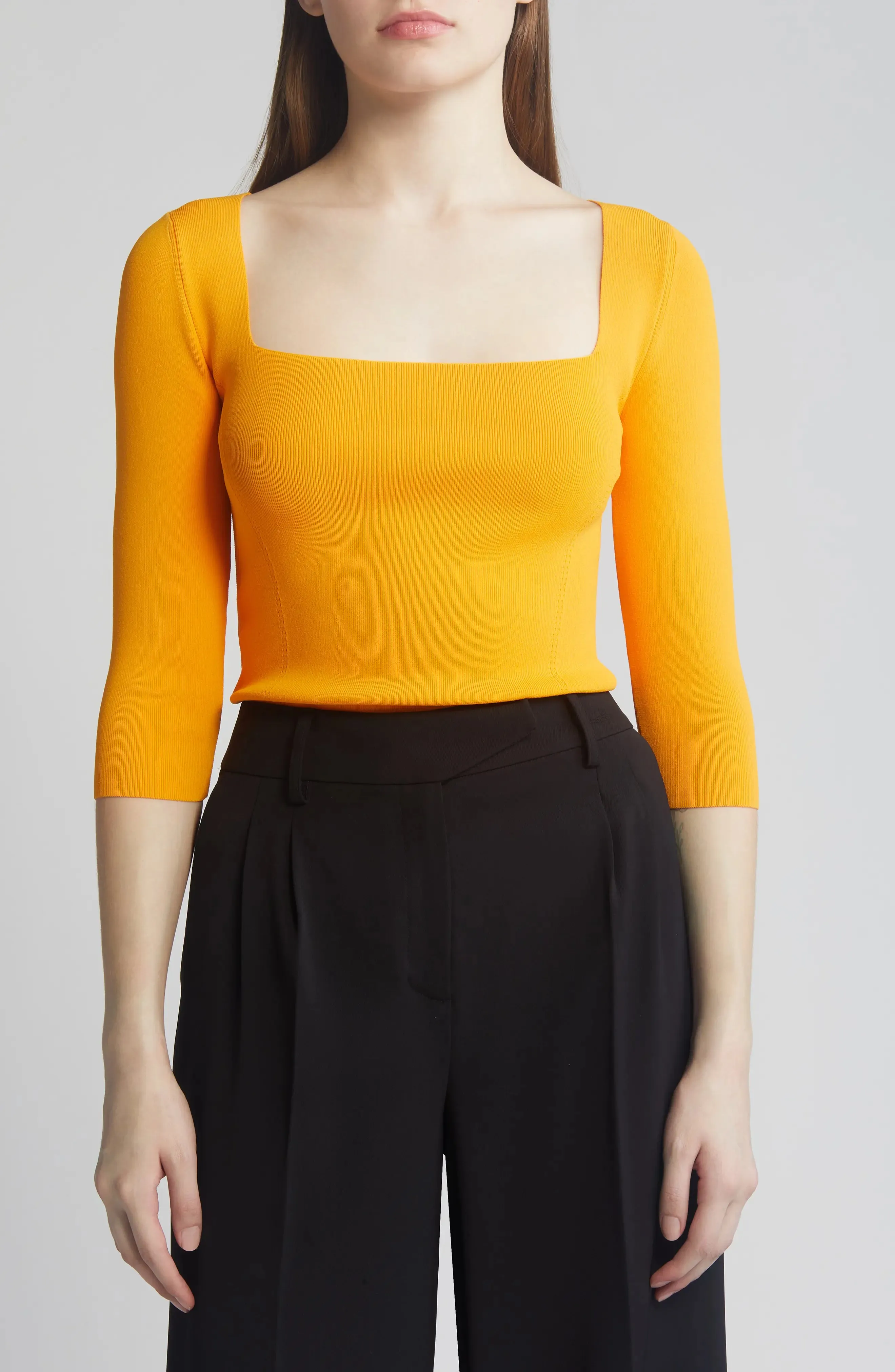 Ted Baker Vallryy Square Neck Sweater | Orange