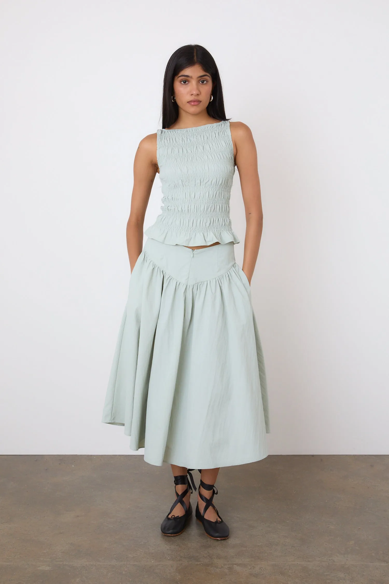 The Deba Midi Skirt, Shell