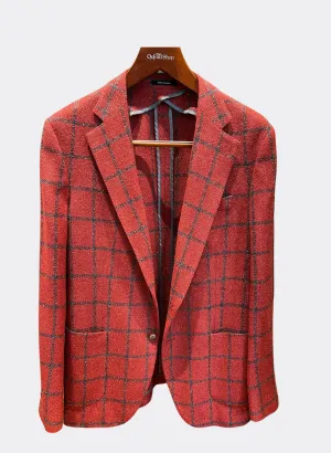 The Oxford Shop Windowpane Sport Coat in Red